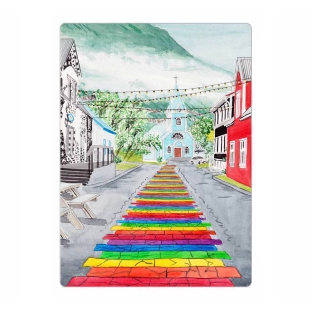 Reykjavik Iceland Rainbow Street Magnet